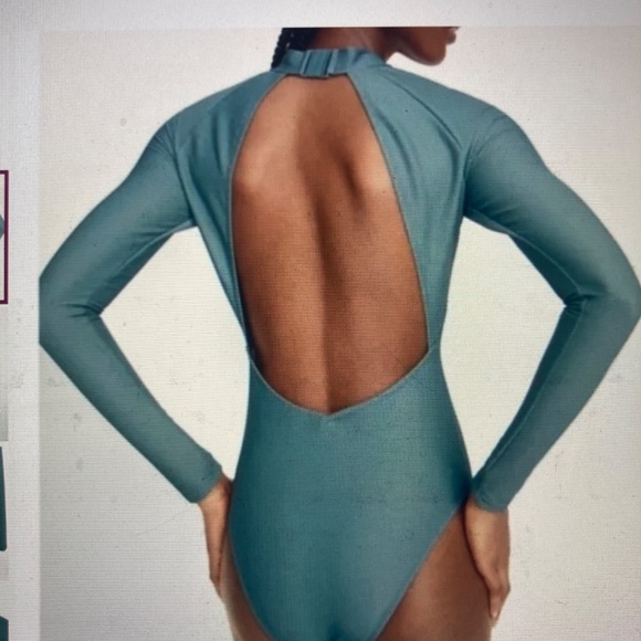 J. Crew Active Ribbed Rash Guard One Piece Swimsuit Swimwear 4 - Picture 2 of 6